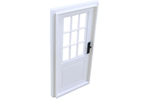 Amagogo 1/12 Scale Dollhouse Opening Door, Miniature Furniture, Artificial Mini Door for Living Room, White Color