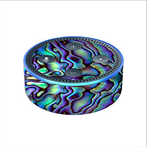 Skin-Decal-Vinyl-Wrap-for-Amazon-Echo-Dot-2-stickers-skins-cover-2nd-generation-Skins-Stickers-Cover-Abalone-Sea-Shell-Green-Blue-Purple