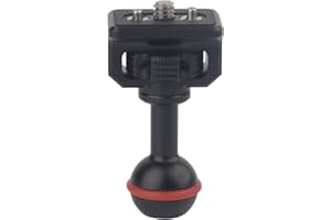 Rigdance 20mm Ball to 1/4"-20 Camera Screw Adapter, with ARRI Retractable Locating Pins for Bulletpoint Mounting Solutions