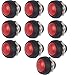 ESUPPORT 12mm Red Waterproof Momentary Round Toggle Switch ON Off Reset Push Button Pack of 10