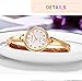 Women's SL711SWA Luxury Floating Crystal Quartz Gold-Tone and Silver Bracelet Watch with Delicate Box