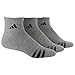 adidas Men's Cushioned Quarter Socks (3-Pair), Heathered Lt Onix/Black/Granite/Tech Grey, Large, (Shoe Size 6-12)