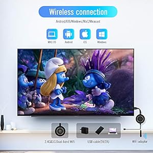 Wireless WiFi Display Dongle HDMI,5GHz+2.4GHz WiFi Wireless Mini Screen Share Display Receiver 1080HD,Wireless Display… - immagine 3