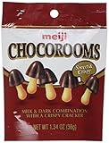 Meiji Chocorooms Light & Dark Combination with Crispy Cracker 1.34 oz Pouch (2 Pack of 12)