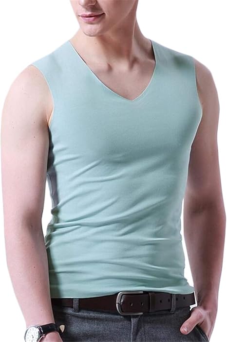 Amazon ジュンィ メンズ タンクトップ 無地 インナー ノースリーブ シャツ Uネック カジュアル スポーツ ゆったり おしゃれ タンクトップ 通販