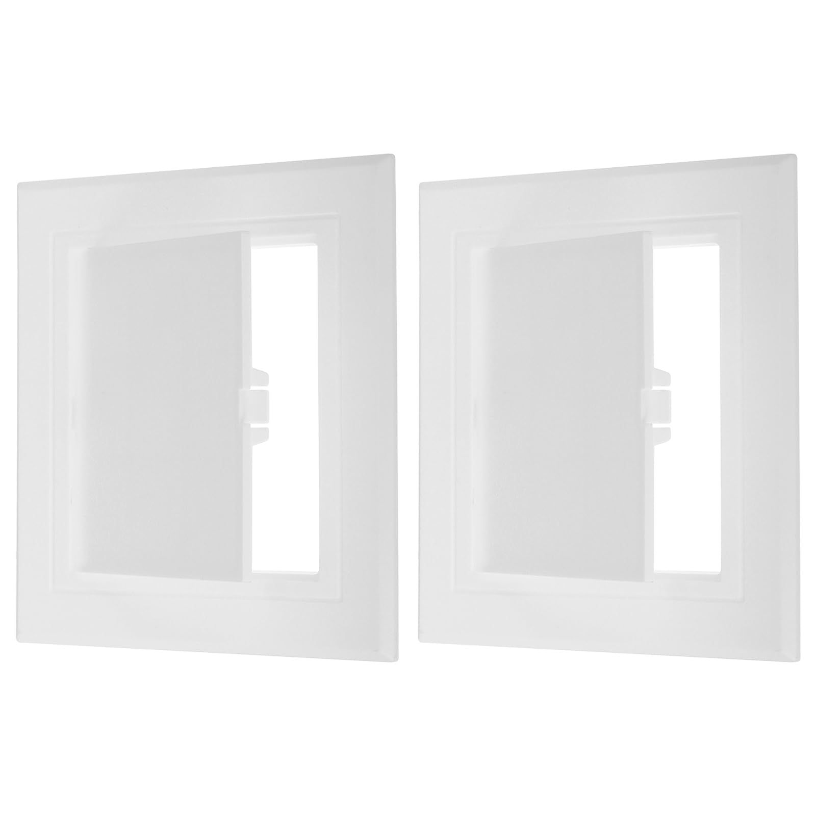 PATIKIL 4x4 inch(95x95mm) Removable Hinged Access Panel, 2 Pcs ABS Plumbing Access Doors Easy Wall Hole Cover for Drywall Plumbing Electrical Cables Wiring, White