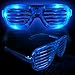 12 Pack LED Light Up Glasses - Assorted Flashing Lights (Slotted Shades)