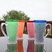Lily's Home Double Wall Gel-Filled Acrylic Freezer Mugs, Great for Enjoying Lemonade or Brews at BBQs and Parties, Clear with Assorted Color Bases (15 oz. Each, Set of 4)