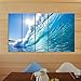 Wieco Art Sea Waves Large 5 Piece Modern Giclee Canvas Prints Seascape Artwork Ocean Beach Pictures Paintings on Canvas Wall Art Ready to Hang for Living Room Bedroom Home Office Decorations