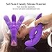 Rabbit Vibrator for Women with 2 Motors & 10 Modes Powerful Large Dildo G Spot Silicone Clit Stimulator Sex Machine Soft Female Personal Massager Vibrators Adult Sex Toys for Women
