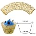 UNIQLED Filigree Artistic Bake Cake Paper Cups Little Vine Lace Laser Cut Liner Cupcake Wrappers Baking Cup Muffin Holder Case for Wedding Birthday Party Decoration (60, Gold)