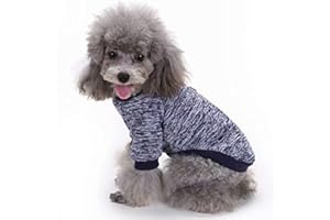 Dog Sweater Pet Clothes Dog Cat Girl Boy Fall Winter Outfits Apparel Pullovers Knitwear for Bichon Chihuahua Small Dogs Cats(