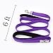Dog Leash 2 Handles Extra Long 6ft Lead-Heavy Duty - Double Handle Greater and Control Safety Training-Perfect for Large Dog or Medium Dog (Purple)