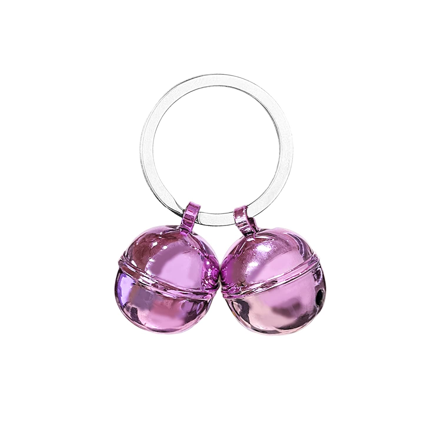 Jagowa 1 Set 2 Pcs Loud Cat and Dog Bells Pets Collar Small Copper Bells (Pink)