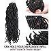 FASHION IDOL Nu Locs Crochet Hair 20 Inch Long Natural Black Faux Locs Crochet Hair 6 Bundles Natural Wavy Dreadlock Crochet Hair Extensions Twist Braids Hair (1B)