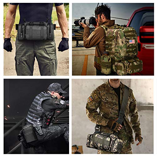 NOOLA Military Tactical Backpack Army Assault Pack Built-up Rucksack Molle Bag Black