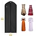MaidMAX 60 Inches Extra Long Garment Bag Suit Garment Cover with a Transparent Label Holder, Zipper and Inside Pocket, Black