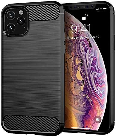 XY DBJGD Fitted Cases Carbon Fiber Case For iPhone 11 Pro Max Case Coque iPhone 11 iphone11 11pro 6.5 6.1 5.8 2019 Phone Bumper Silicone Back Cover (Color : Black, Material : IPhone11 Pro Max 6.5)