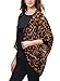 BaiShengGT Women's Leopard Print Sheer Chiffon Cardigan Blouse Large Brown Leopard