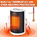 Bojing 1500W/950W Ceramic Portable Indoor Space Heater, Electric Quiet Oscillating Fan Heater for Home and Office with Thermostat