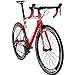 Eurobike Aluminium Road Bike 16 Speed Mens Bicycle 700C Wheels 54cm Frame Racing Commuter (Red)thumb 1