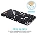 iPhone 7 Plus Case, JAHOLAN Black Marble Design Slim Shockproof Flexible Glossy TPU Soft Case Rubber Silicone Skin Cover for Apple iPhone 7 Plus (2016) / iPhone 8 Plus (2017)