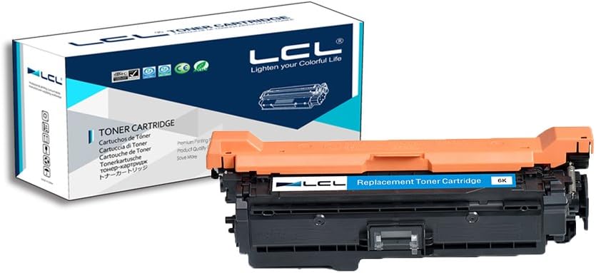 LCL Remanufactured Toner Cartridge CE401A 507A (1 Cyan) Replacement for HP Laserjet Enterprise 500 color M551 M551N M551DN M551XH M575f M575c M575dn M570dw