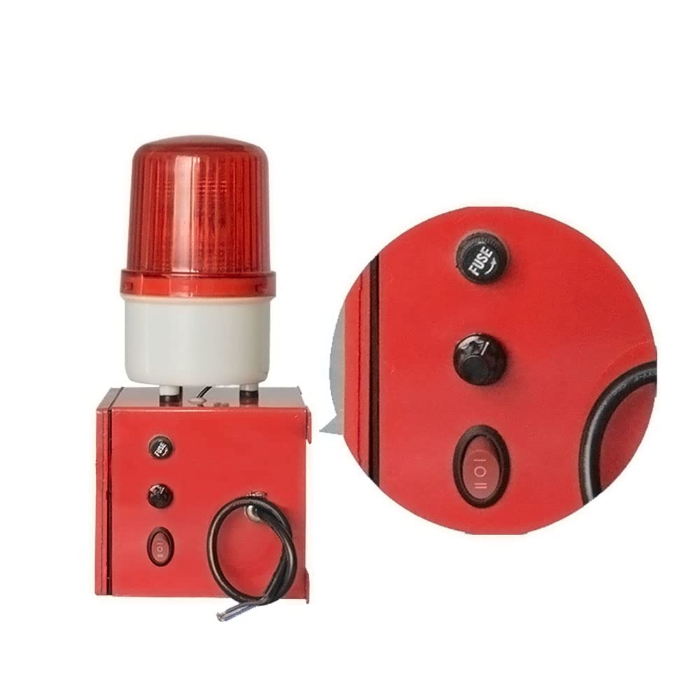 ATO Audible and Visual Alarm, Sound and Light Loud Alarm Siren with Strobe Light, Warning Light Horn Siren Alarm , 106-120dB Adjustable ,for Security Alarm System(DC 24V)
