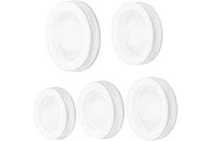 NUOBESTY Piggy Bank Stopper, 5pcs Piggy Bank Silicone Plugs Replacement Saving Box Plug Hole Cover Silicone Seal for Coin Jar Accessories 28mm, 30mm, 32mm, 34mm, 36mm