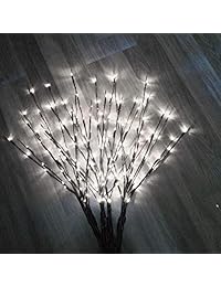 Miuniu 20 LED Bulb Branch Lights for Vases, Willow Branch Lights Indoor, Decorative Indoor Lights for Home Christmas Party - Battery Indoor String Lights