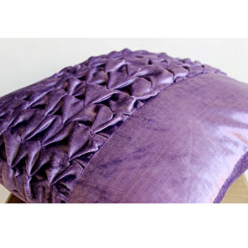 The HomeCentric Designer Purple Throw Pillows Cover, Modern Solid Throw