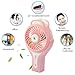 Topwell Handheld Mini USB Misting Fan Water Spray Fan Rechargeable Portable Personal Cooling Mist Humidifier Fan (Pink)