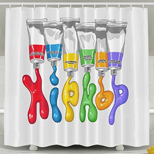 Hip Hop Tubes Music Pigment Tube Colorful Cute Bath Curtain Bath Curtain