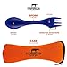 Tapirus - 4 Blue Spork to Go Set - 7-inch Durable & BPA Free Sporks - Spoon, Fork and Knife Combo Utensils Flatware - Mess Kit for Camping, Hunting and Outdoor Activities - Comes in a Carrying Case