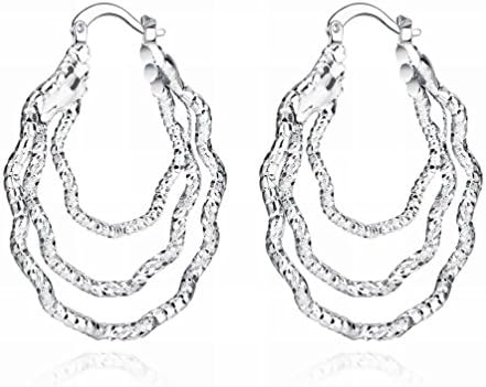 a Pair of Classic Personality Curved Earrings Ladies / Stainless Steel / Anti-allergic / Silver Flashing / Small and Exquisite / Zirconia Made of Earrings