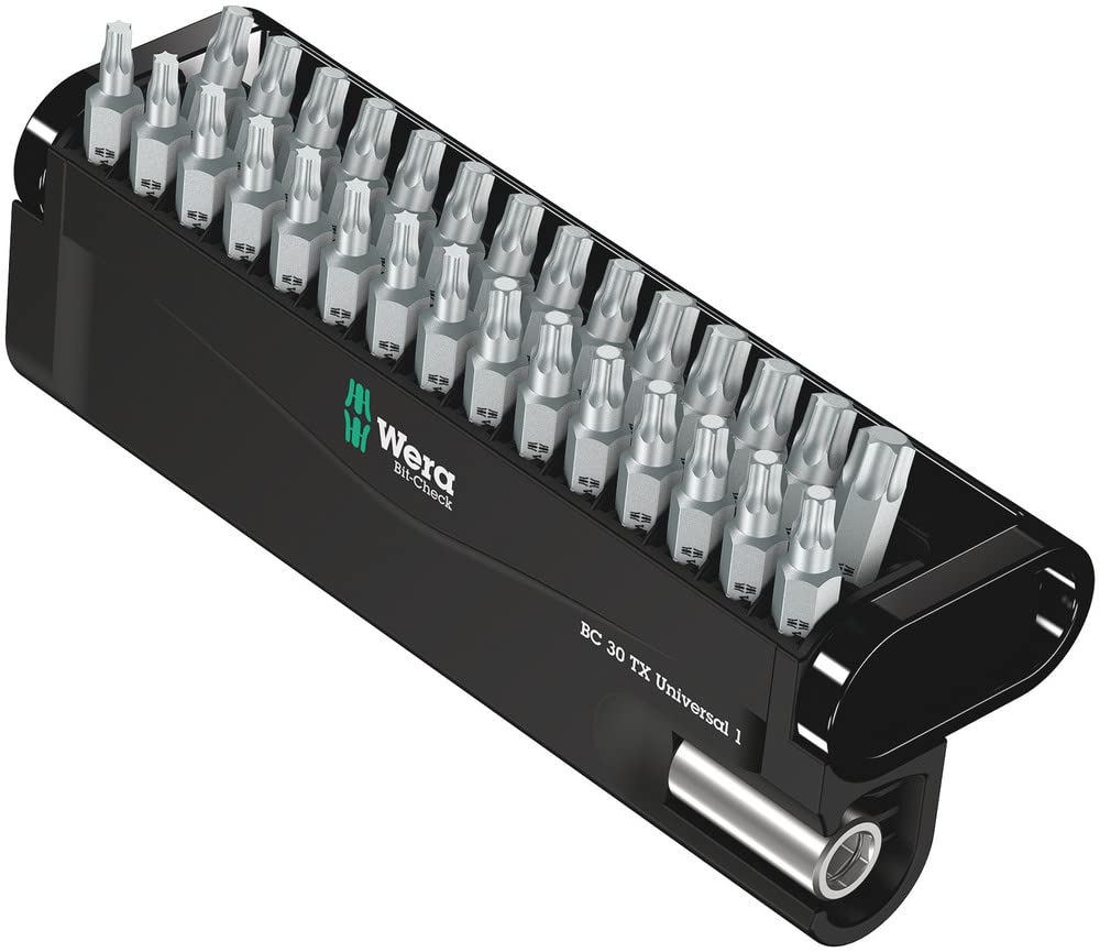 Wera 05057908001 Bit-Check 30 TX Universal 1 Torx Bit Set (30-Piece)