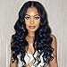 Eayon hair® Body Wave Lace Front Wigs Hand Made 130% Density Brazilian Virgin Remy Human Hair Wigs with Baby Hair 18Inch Natural Color