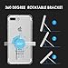 iPhone 8 / iPhone 7 Clear Case with Kickstand, Soft TPU Crystal Life proof Case Cover Slim-Fit Shock Absorption Protective Phone Cover Case with 360 Degree Rotatable Stand