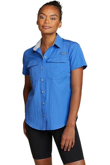 Cotton Camp Shirts For Women Eddie Bauer Women's Short Sleeve