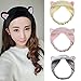 Polytree Women Cute Cat Ears Elastic Headband Head Bands (Gray)