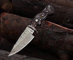 Damascus steel Fixed Blade Hunting Knife Camping