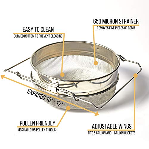 5 Gallon Beekeeping Honey Bucket Made with Food Grade Transparent