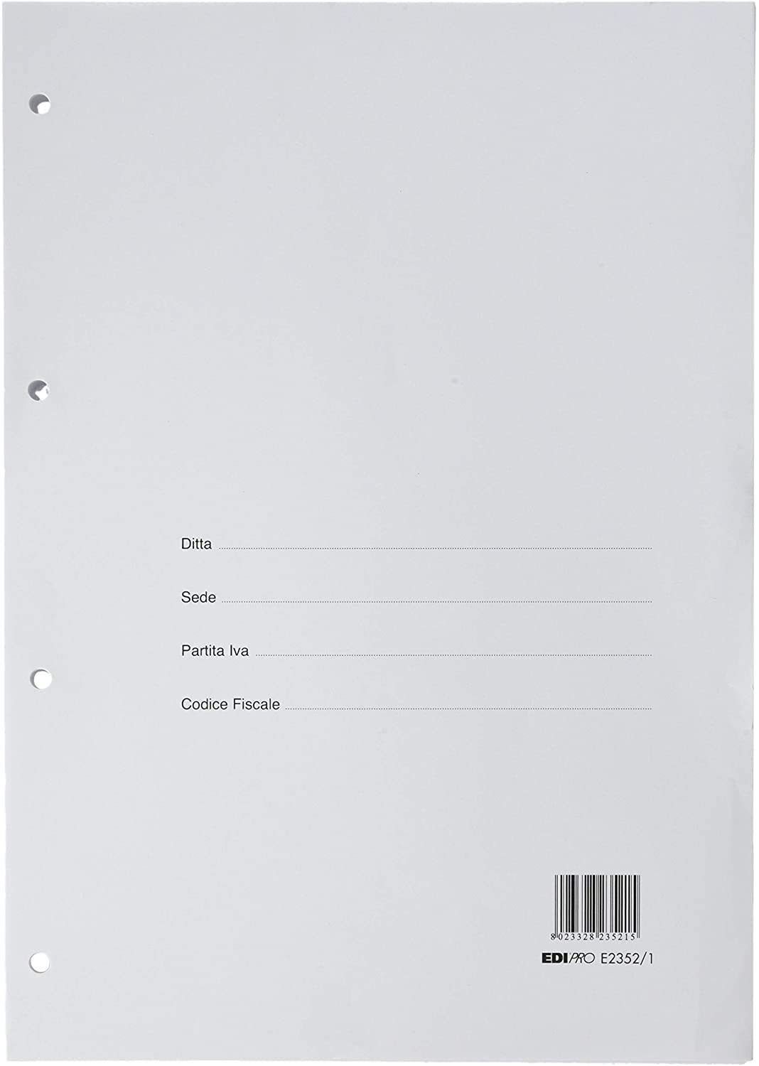 EDIPRO - E2352/1 - Mobile Sheets for Social Books in White Paper gr. 90 (100 Sheets) f.to 31x24,5