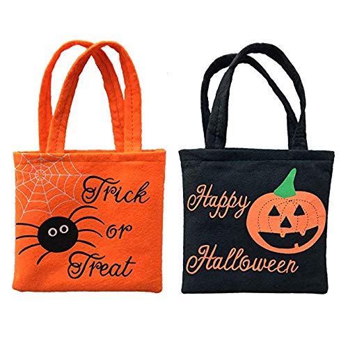 4 Pack Trick or Treat Handbags Bags Halloween Candy Handbag Pumpkin Candy Bucket for Kids