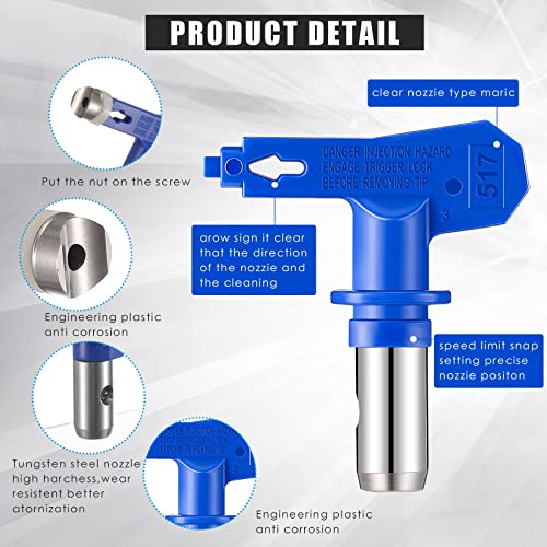 9 Pieces Paint Sprayer Airless Reversible Spray Tip Nozzles Paint Spray