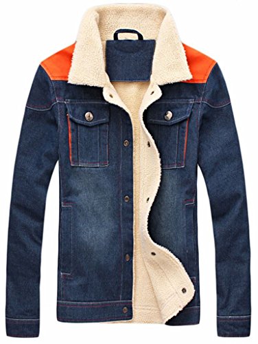 men's flannel lined denim jacket