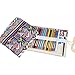 Abonnyc Canvas Wrap Holder for 72 Colored Pencil, Roll Case for Pencils, Travel Organizer Pouch for Artist, Multi-purpose (No Pencils Included), 72 Holes, Bohemian