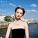 Qianse White Gold Plated Cable Chain Jewelry Set Made with Ocean Blue Swarovski Elements Crystal