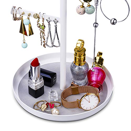Keebofly Jewelry Tree Stand Organizer Metal Necklace Organizer