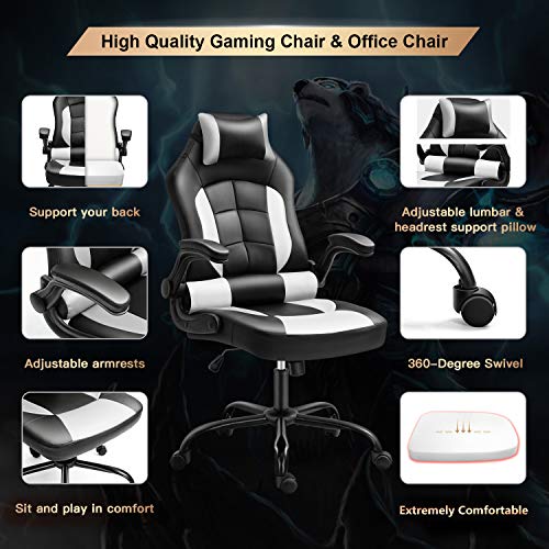 Gaming Chair, Cadcah Ergonomic Computer Chair Reclining High Back Office Chair Height Adjustment Desk Chair with… - Image 3